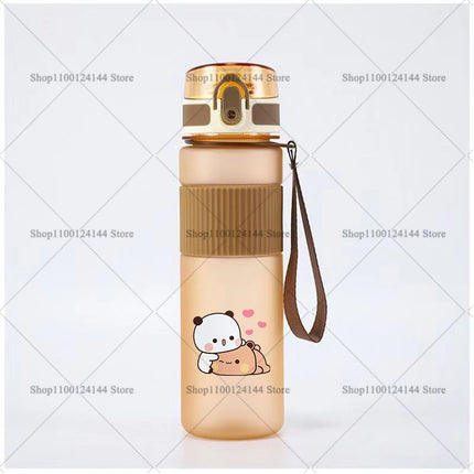 Bubu Dudu Water Bottle Yier Bear Panda Girl Boy Large Capacity Sports Kettle Transparent Cold Water Cup Outdoor Portable 550ml