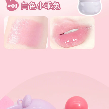 3pcs Little Rabbit Moisturizing Lipstick,Long lasting Warm Lipstick, Gentle Lip Care, Suitable for Dry Lips, Ideal Gift for Girl
