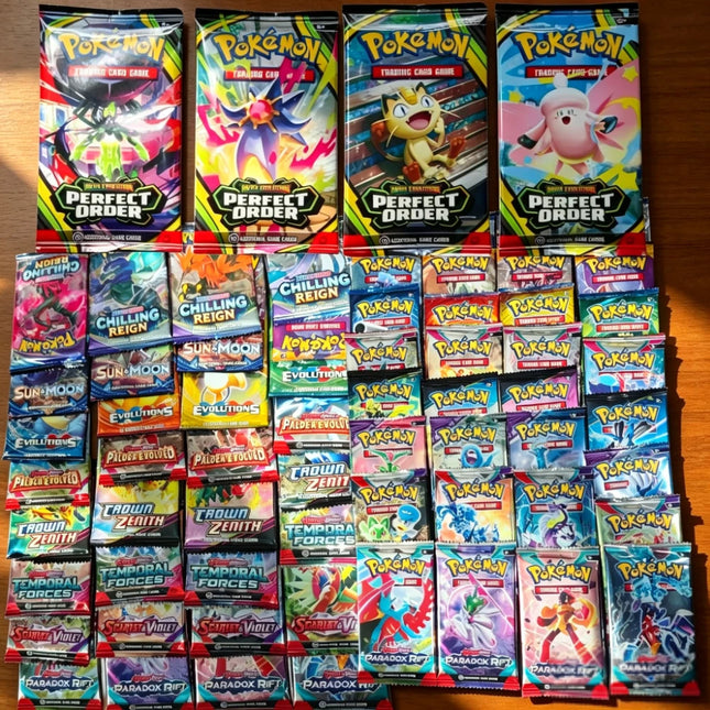90/360PCS Pokémon Card Packs 151， ASCENDED HEROES 。Evolutions,PALDEAN FATES,English Reinforcement,Battle Transaction Card Gift