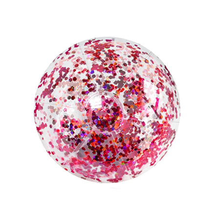 1Pc Inflatable Glitter Beach Ball 15.74 Inch Water Beach Ball Suitable For Beach Pool Party Games