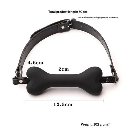 Soft Silicone Dog Bone Ball Gag Open-Mouth Bondage Slave Gag Sex Toy for Women Sexual Health & Wellness Accessory