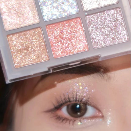 1Pc Pearlescent Eyeshadow Palette Sparkling Sequin Earth Blue Purple Shimmer Highlight Metallic Eye Shadow Glitter Eye Pigments