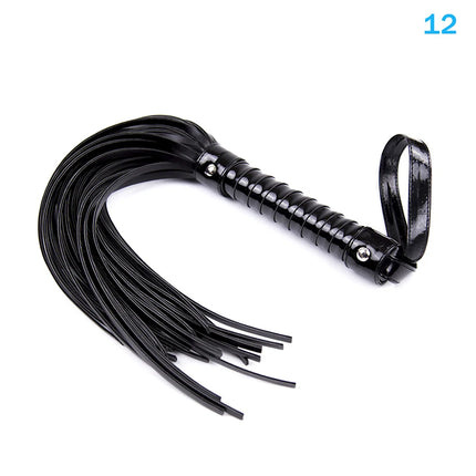Racing Riding Crop Party Flogger Hand Cuffs Queen Black Horse Riding Whip High Quality Pu Leather Pimp Whip