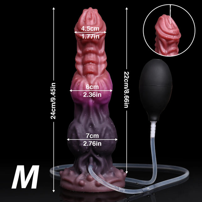 Anal Plug Ejaculation Dog Wolf Dildo Inflatable Big Knot Monster Dildos Penis Squirting Strong Suction Cup Dick Sex Toy for Women Men