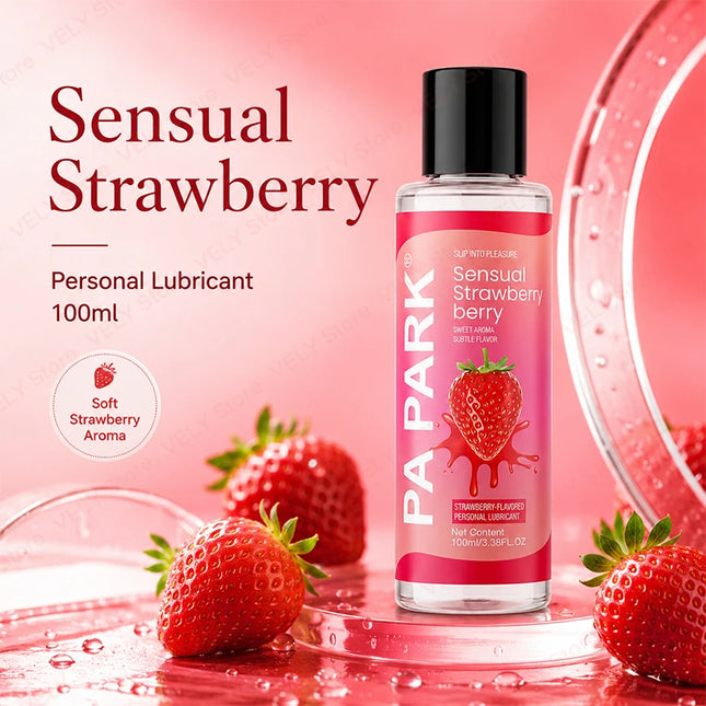 100ml Strawberry Lubricant – Water-Based Personal Lubrication, Portable Travel Size, Smooth Non-Sticky Glide, Intimate Comfort for Couples, Bedroom Fun, Adult Toys, Easy Cleanup, Men & Women, Sensual Gel for Romantic Nights