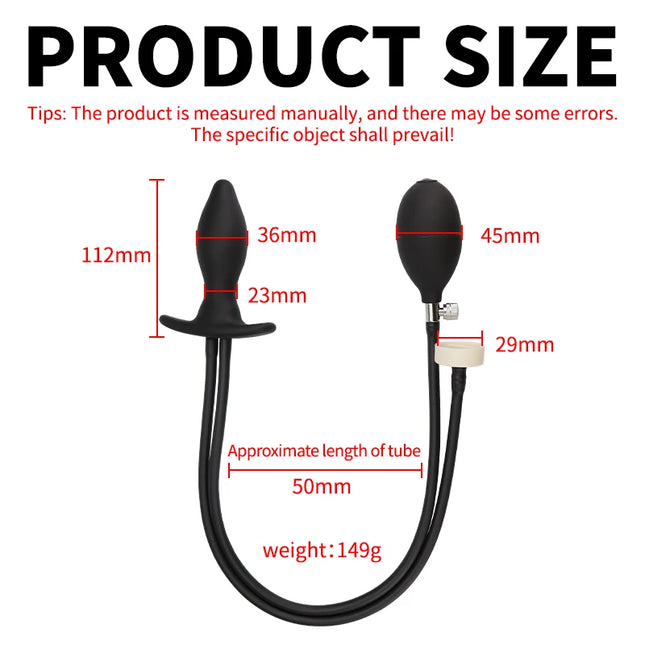 Anal Dilator Water Spray Butt Plug 3 IN 1 Inflatable Anal Plug Prostate Massager Sex Toys for Women Men Enema Cleaner