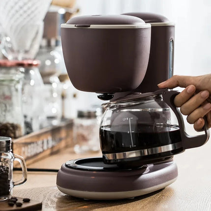 220V Fully Automatic Coffee Machine 600ML Drip Filter Small Multi-functional Coffee Machine Drip Filter Coffee Machine