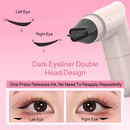Eyeliner for Beginners Sweat-proof Double-headed Eyeliner Smudge-Proof Eyeliner Waterproof Double-Wing Integrated Eyeliner Stamp