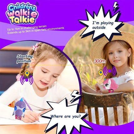 Unicorn Watch Walkie-Talkie, Wireless Parent-Child Interactive Communication Device for One-on-One Outdoor Calls