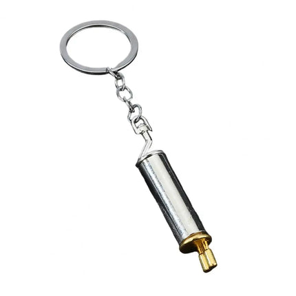 Alloy Keychain Car Exhaust Pipe Keychain Unique Pendant Keychains for Car Backpack Accessories Gifts for Men Car Enthusiasts