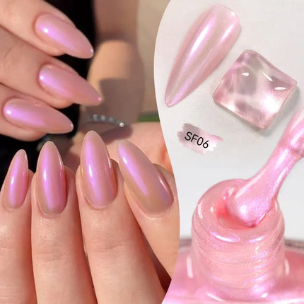 7ml Glitter Nail Polish Colorful Bright Sparkling Glitter Pearl Nail Art DIY Decoration No Need of Lamp to Cure