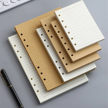 45 Sheets A5 A6 A7 Loose Leaf Notebook Refill Spiral Binder Inner Page Line Blank craft  Grid Inside Paper Stationery