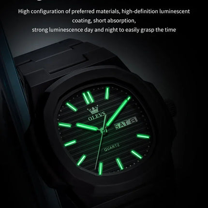 OLEVS Fashion Youth Watch Waterproof Date Week Luminous Watch for Unisex White Resin Men's Quartz Watches Student reloj hombre