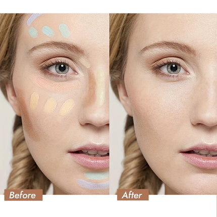 Contour & Concealer Palette,Concealer Cream,Moisturizing,Brightening Dark Circles,Multi-Color Contour Foundation Cream Makeup