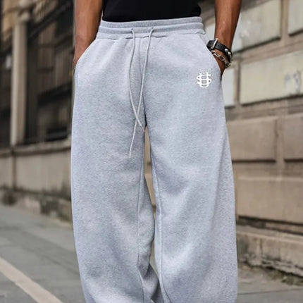 American Knife Street Men's Printed Wide-leg Pants, US Dollar Logo Sports Long Pants, Cool and Trendy Autumn Men's Gifts