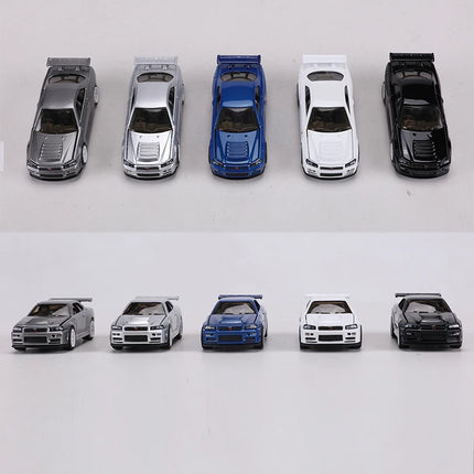 ZZC MODEL 1:64 GTR R34 Die-cast Alloy Car Model Toys Can Open The Hood
