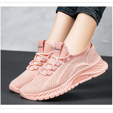 Women Casual Shoes Fashion Breathable Walking Mesh Flat Shoes Sneakers Women 2025 Gym Vulcanized Shoes White Female Footwear