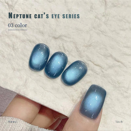 10ML 1-10PCS Hot Selling Blue Nails Glass Bead Whitening Deep Blue Magnet Cat Eye Nail Polish Gel French Tip Nails Nail Supplies