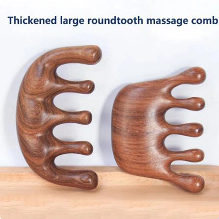 Massage Comb Blood Circulation Green Wood Sandalwood Comb Scalp Meridian Relax Anti-static Styling Tool Salon Supply Hair Brush