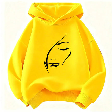 Gothic Vintage Women Face Y2k Children's Sweatshirt Hoody for Boys Girls Spring Casual Hoodies