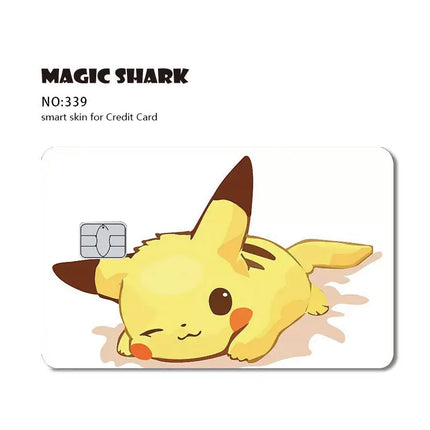 Maigc Shark Cute Pokemons Mewtwo Eevee Pikachu Gengar Sticker Film Cover for Debit Credit Card No Fade