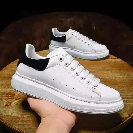 Classic Little White Shoes for Men's Casual Sports Shoes Leather Women Thick bottom Board Shoes Student Sneaker Skate Shoes