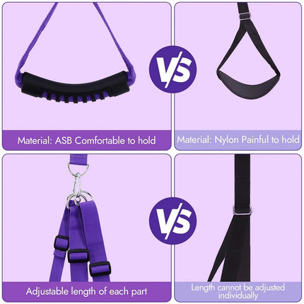 CKQU S&M Purple Sex Swing with Sponge Cushion Door Swing Sex Position Enhancer for Couples Unlock More Intimate Moments