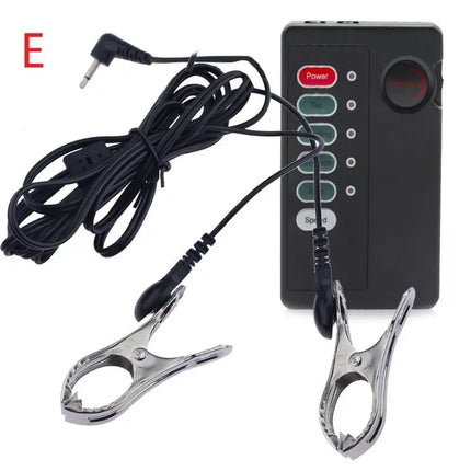 New Adult Games Electric Shock Set Nipple Clip Chain Nipple Clamps Adjustable Nipple Clamps For Exciting Sexual Pleasure