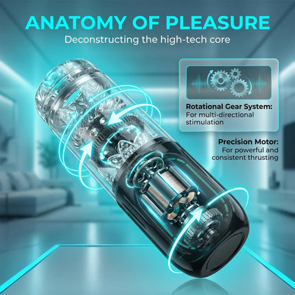 Automatic Male Masturbator Cup with Upgrade 12 S Vacuum Pump & 7 Sucking Rotating Licking Thusting Modes Pocket Pussy Stroker Blowjob Sex Toys For  MenAdult Toys Mens Sex Toys Pocket Pussy Pumps & Enlargers