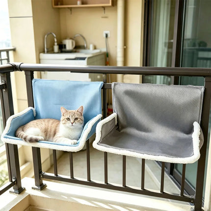 Hanging Cat Bed Window Perch, Four Seasons Universal Cat Hammock Bed, Portable Pet Bed for Window Bedside Sunbathing