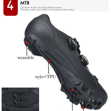 Cycling Sneaker MTB Men Sports Dirt Bike Shoes SPD Pedal Mountain Bicycle Footwear Speed Racing Man Flat Off Road Cycling Shoes