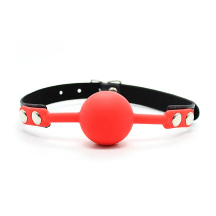 Silicone Sex Open Mouth Gag Ball PU Leather Strap Bdsm Gag Slave Bondage Restraints Sex Toys for Women Couples