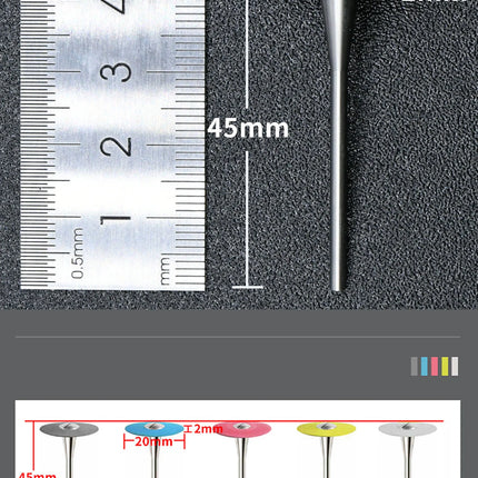 Tusden Dental Lab Rubber Daimond Zirconia Polishing Kit Pocerlian Grinding Head Dental Technician Tools Drill HP 20*2mm