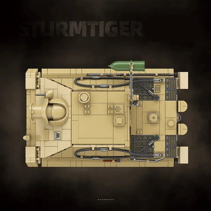 Army Sturmtiger Tank Building Blocks Scene Of Military Weapons Bricks Model Assembly Desk Decoration Toy Gifts 1394PCS