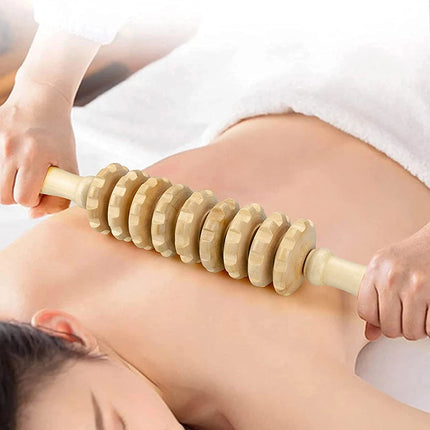 6 In 1 Wood Therapy Massage Tool Lymphatic Drainage Massager Anti Cellulite Fascia Massage Roller for Full Body Muscle relaxatio