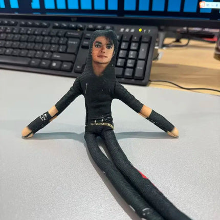 New Style Michael Jackson Cosplay Prop Doll Plush Stuffed Figure Dolls Room Decoration Abstract Joint Mobility Props Gift
