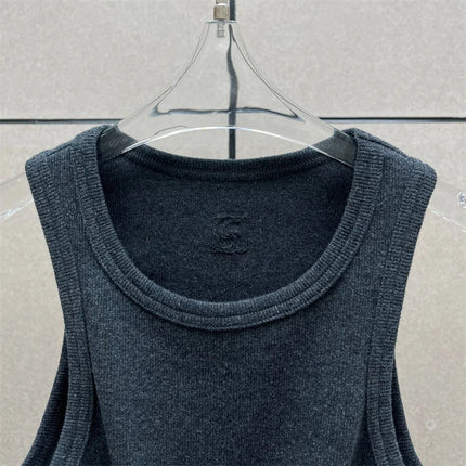 Women's t-shirts New twisted flower knotted sleeveless top for summer 2025 Elastic slim pure cotton women's vest corset crop top