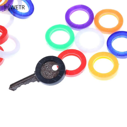 1/10pcs Mixed Color Hollow Multi Color Rubber Soft Key Locks Keys Cap Key Covers Topper Key Ring