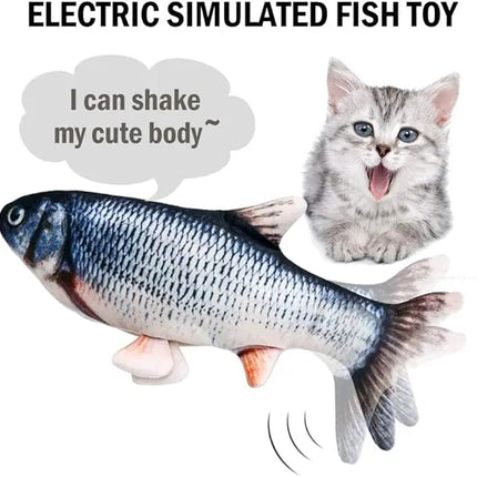 Electric Baby Sleeping Fish Toy 2.0 Non-Stop Auto Flopping Floppy Fish Cat Toy USB Rechargeable Wiggle Plush Toy for Baby & Cat