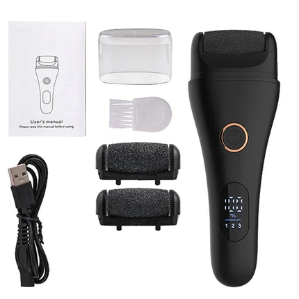 NEW Electric Callus Remover Professional Foot Polisher Pedicure Machine Tools Rechargeable 3 Speed Heel Scrubber 3 Grinder Heads