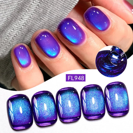 10ml Coloured Stone Magnetic Gel Nail Polish Glitter Semi Permanant Soak Off UV LED Gel Varnish For Manicure DIY Nail Supplies