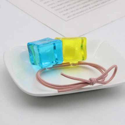 Anime Bocchi The Rock! Gotou Hitori Gotoh Square Hairpin Blue and Yellow Hair Cosplay Accessory Props Girls Women Cos Gift Party