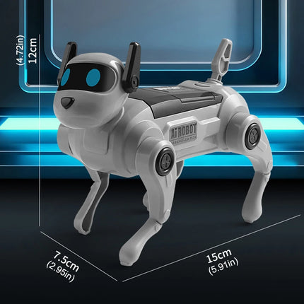 DIY Electronic Dog Assembly Intelligent Robot Dog Children's Educational Toys Voice Control Simulated Pet Puppy Toy Kids Gifts
