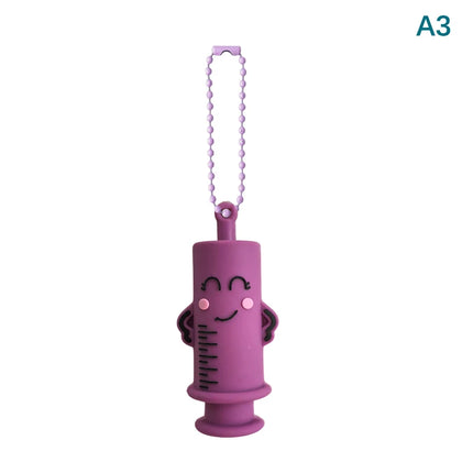 1PC Ampoule Bottle Opener Keychain - Syringe-Shaped Cutter Aid for Nurse Doctor Medication Vial Breaker"