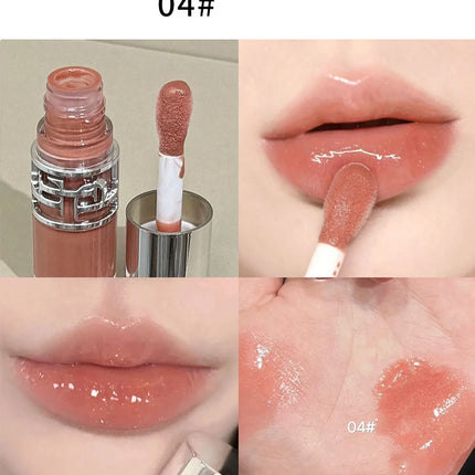 Transparent Moisturizing Lip Gloss Hydrating Drying Lips Mirror Lipstick Makeup Crystal Lip Oil Mirror Lip Glaze Tinted Plumper