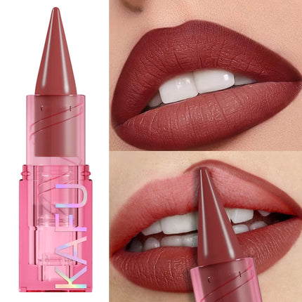 15-Colors Sexy Red Pink  Lipstick Pen Matte Contour Tint Lip Stick Long Lasting Lip Liner Pen Korean Makeup Gifts Lip Glaze