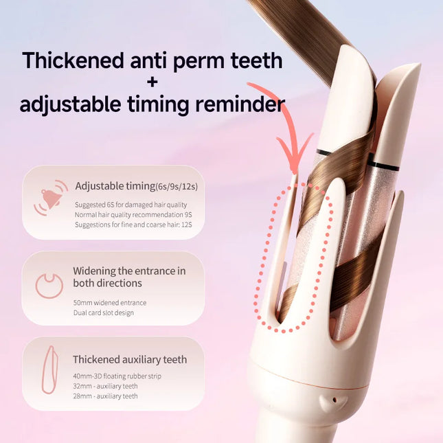 Automatic Curling Iron Negative Ion Hair Care Fast Heating Smart Temperature Control Anti Tangle Hair Styling Wand Salon Tool
