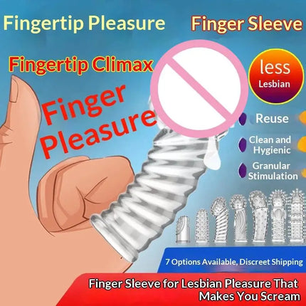 Reusable G Point Clitoris Stimulation Finger Sleeves Penis Rings Delay Sex Toys For Women Couples Games