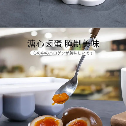 Egg Saving Box Practical Multifunctional Egg Organizer for Halogen and White Marinated Eggs