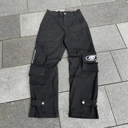 2025 New Prints Jeans Men Streetwear Baggy Wide Leg Jeans Korean Fashion Drapes Straight Casual Loose Denim Cargo Pants